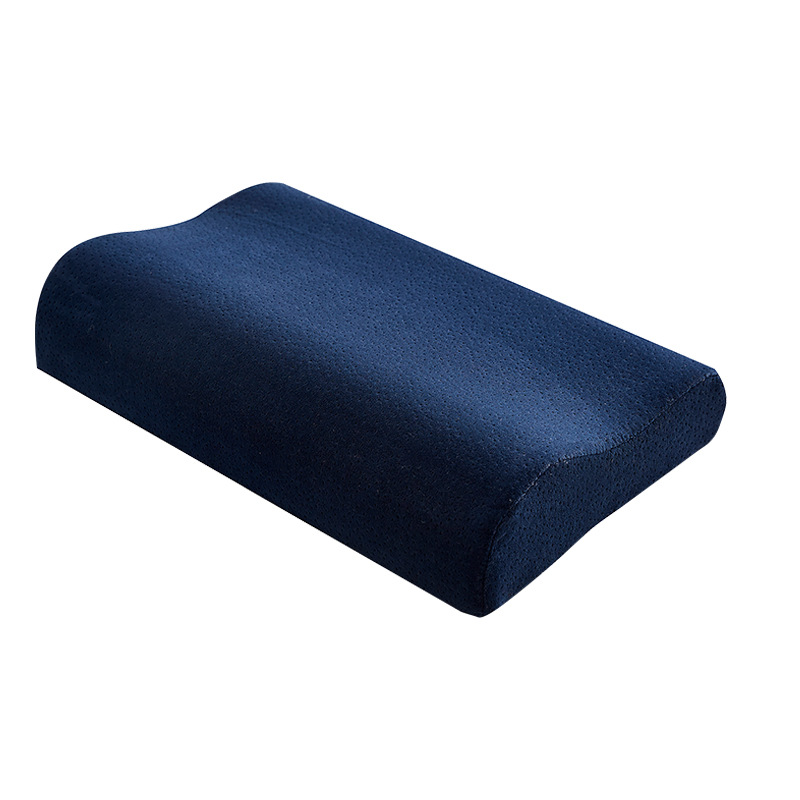 Wave-shaped neck support pillow made of memory foam