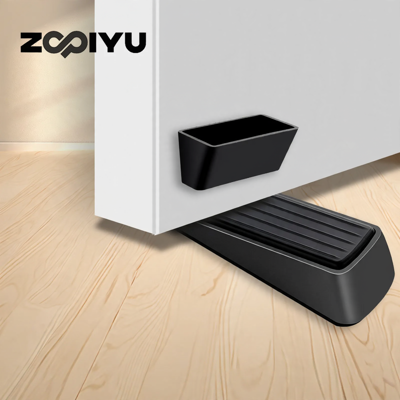 Door stopper with spring, non-slip
