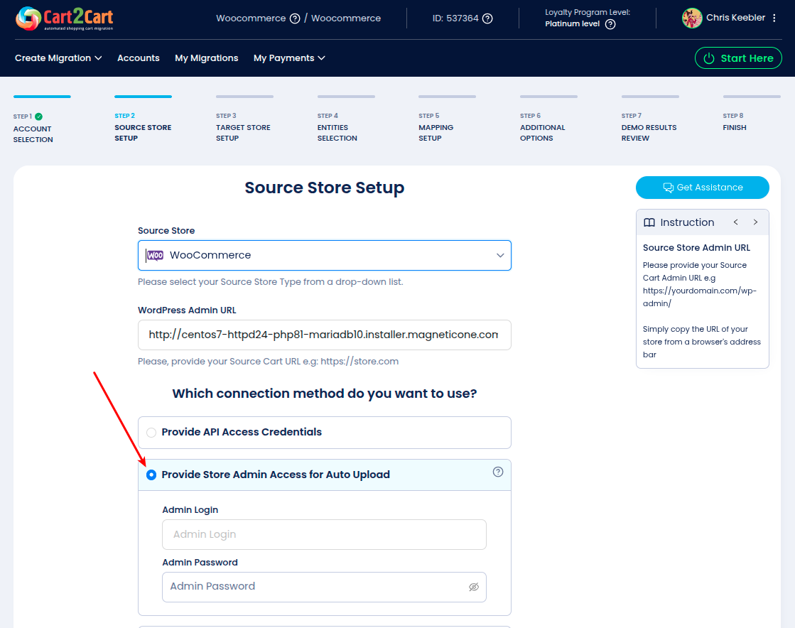 Connect WooCommerce via Admin Access for Auto Upload Bridge