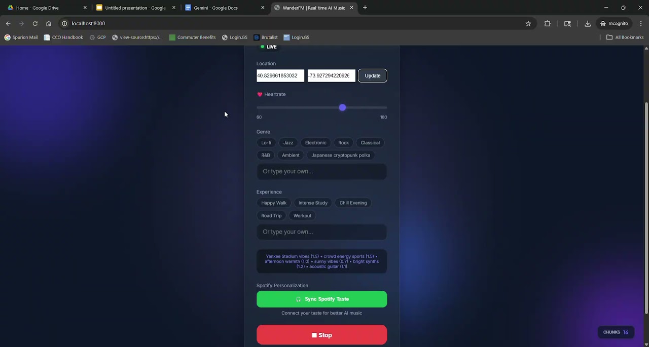WanderFM project preview