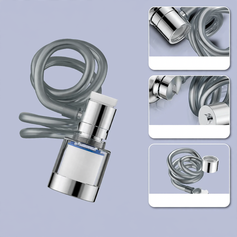 Pull-down faucet attachment, 360° swiveling