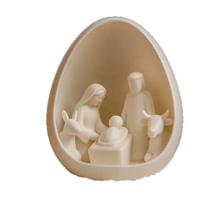 Decorative nativity figure made of PLA in 3D printing