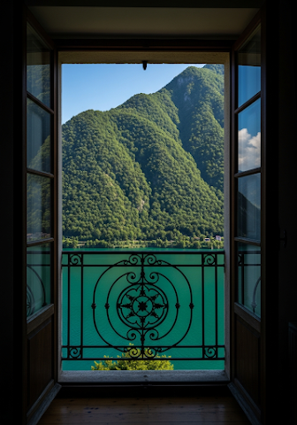 Balcony View over Italian Lake