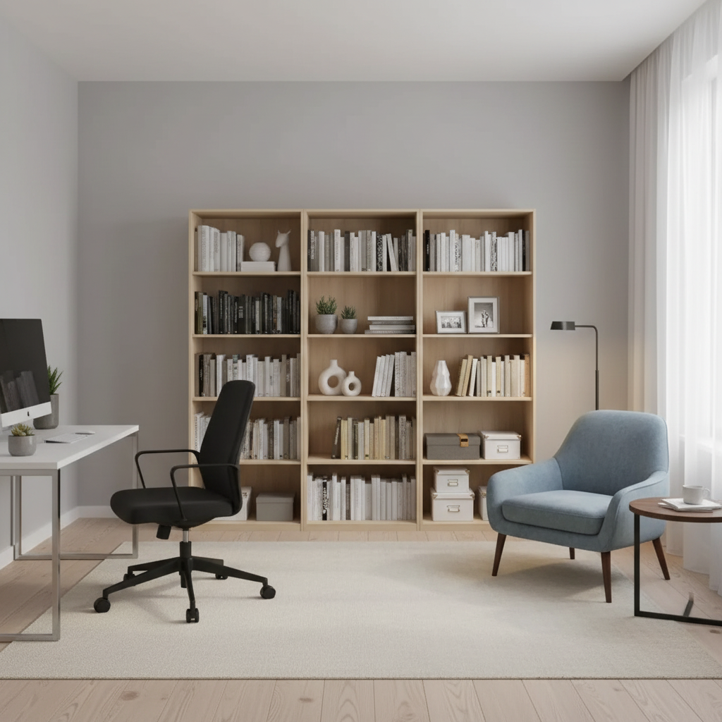RADAR Color Full Height Large Open Shelf Cabinet