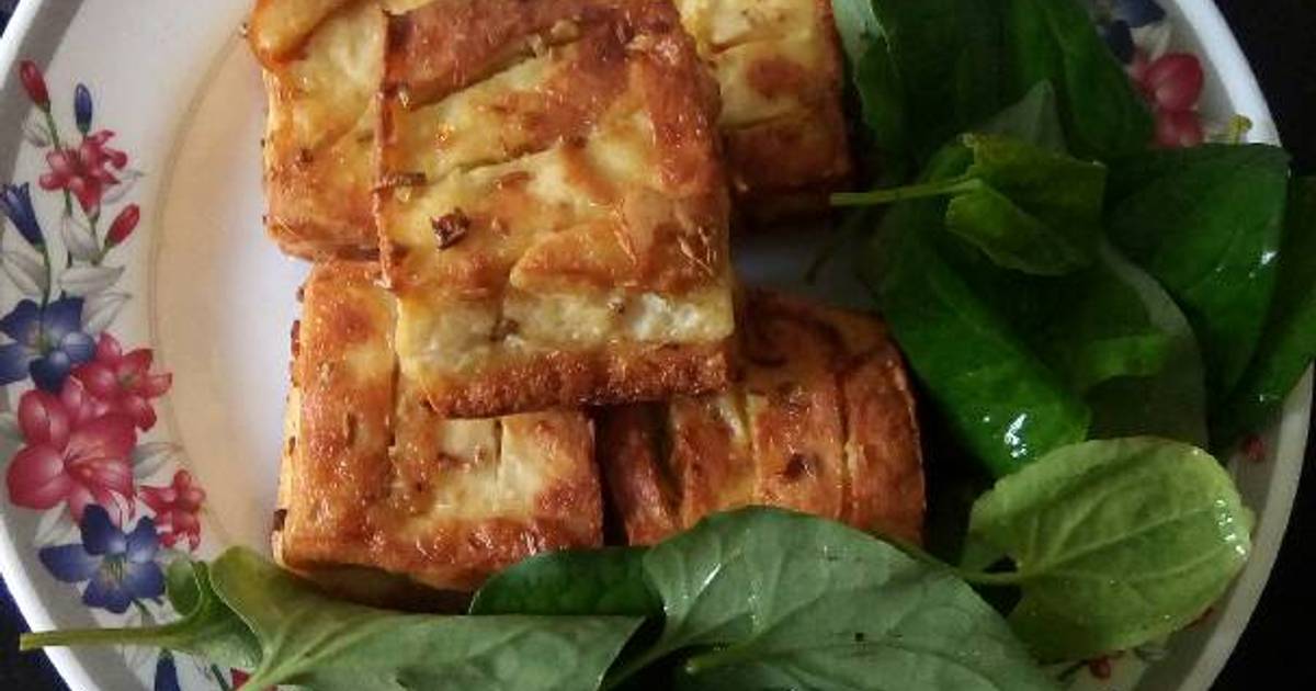 Đậu hủ muối sả chiên giòn chay