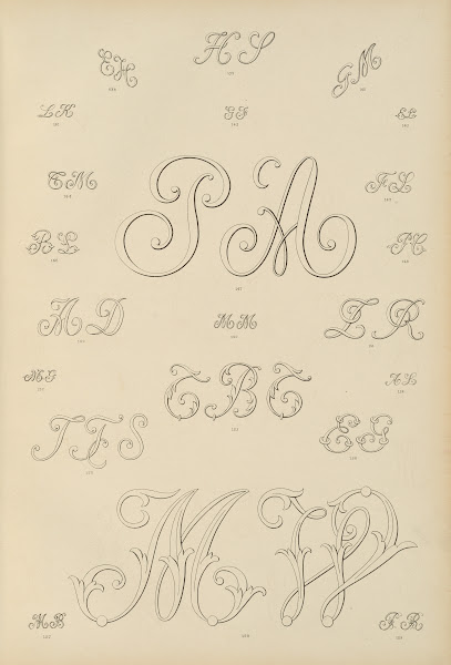 Album de chiffres  monogrammes couronnes de noblesse francaises et etrangeres Pl