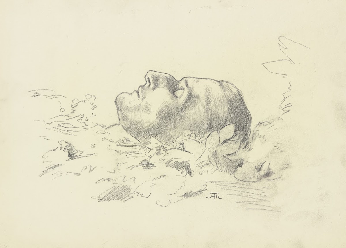 Otto Küchler auf dem Totenbett von links 1896