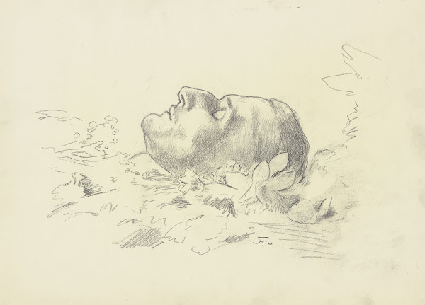 Otto Küchler auf dem Totenbett von links 1896