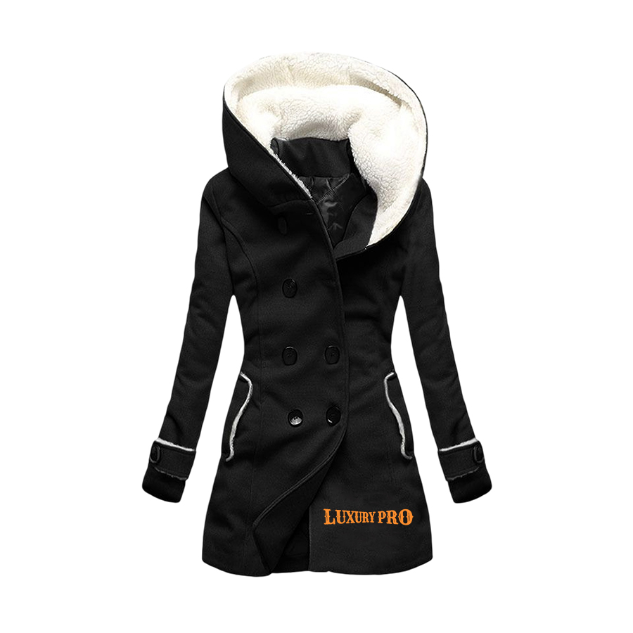 2D Women's Long Velvet Button Jacket
