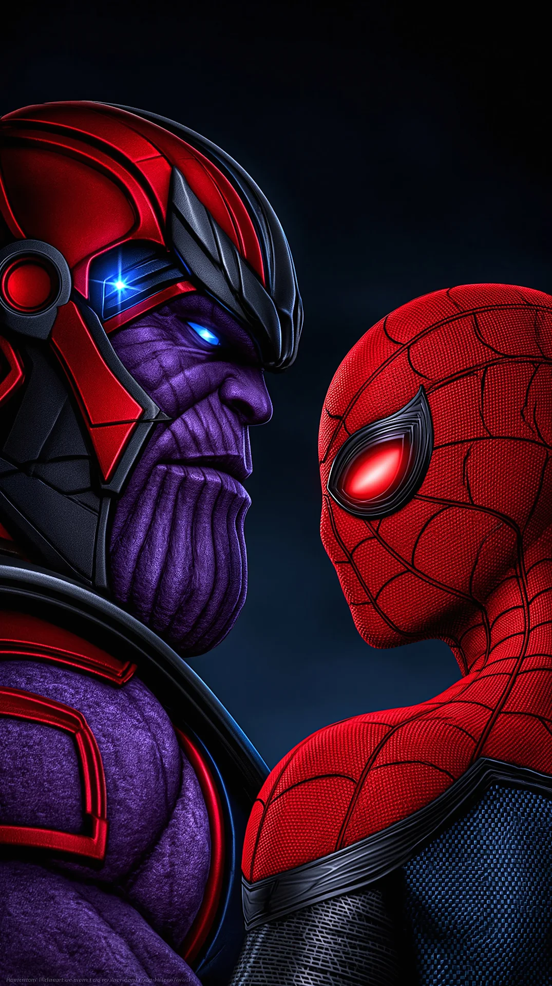 Thanos Versus Spider-Man Dark Standoff 4K - Free 4K mobile Wallpaper