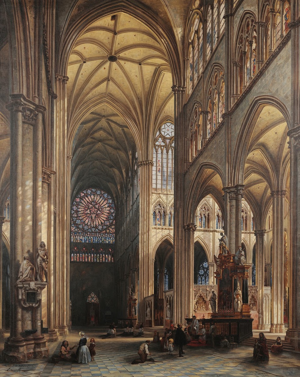 Interior of the Cathedral of Amiens 1842