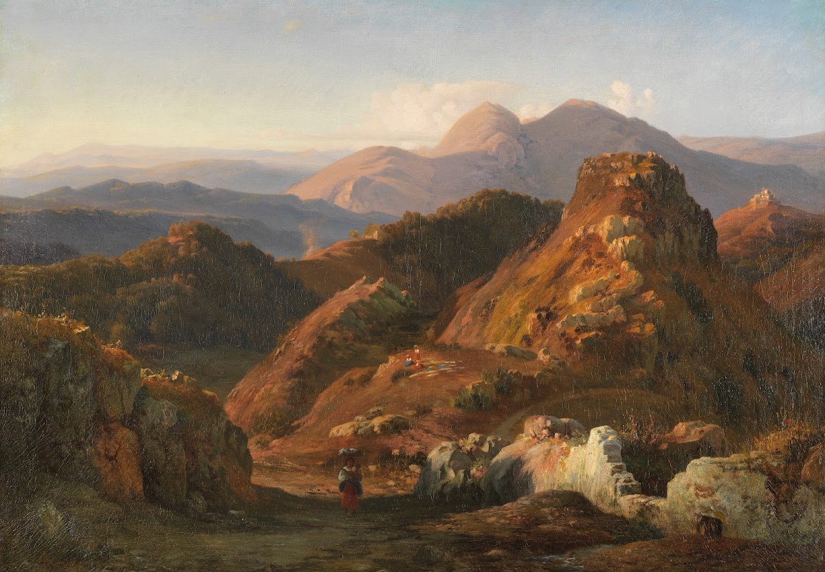 Abendstimmung in den Albaner Bergen 1850