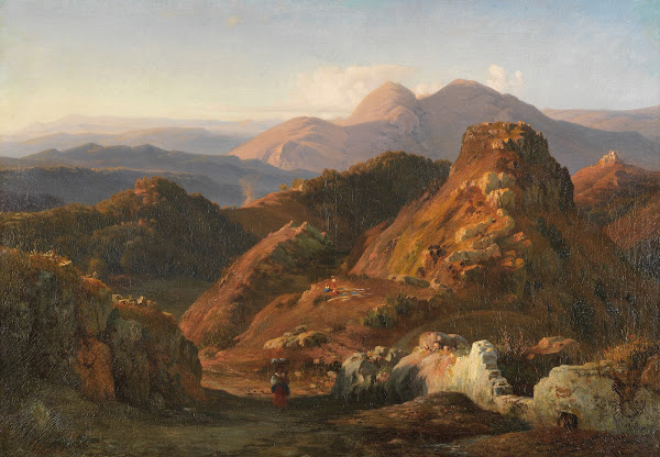 Abendstimmung in den Albaner Bergen 1850