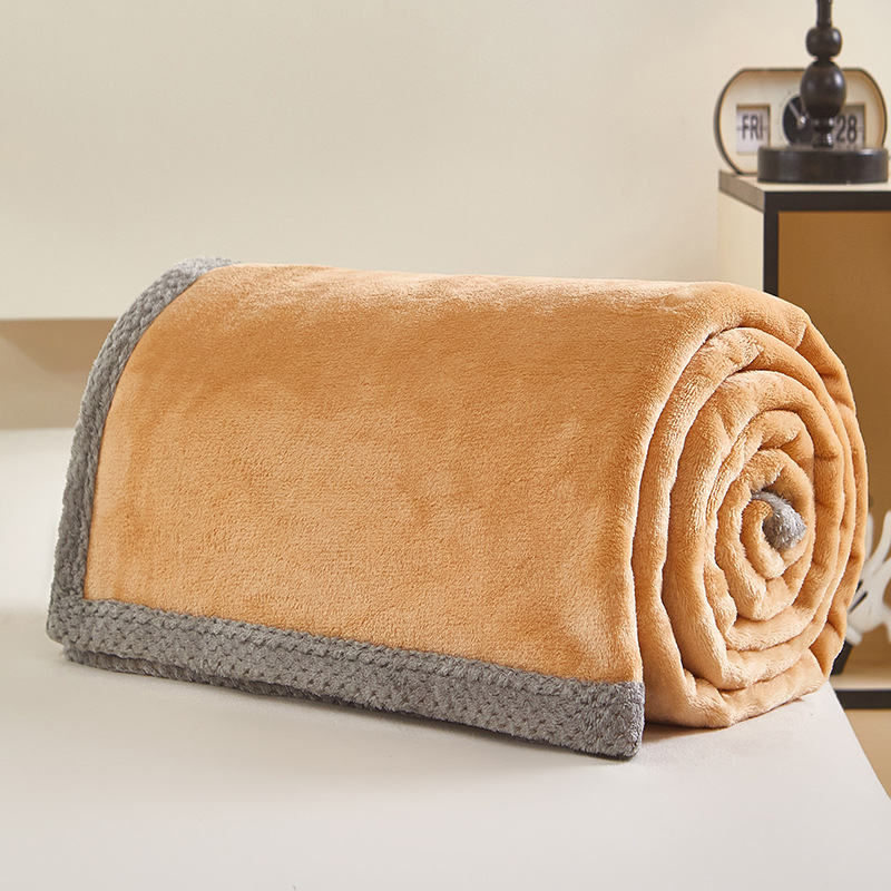 Flauschige Korallenfleece-Decke, unifarben