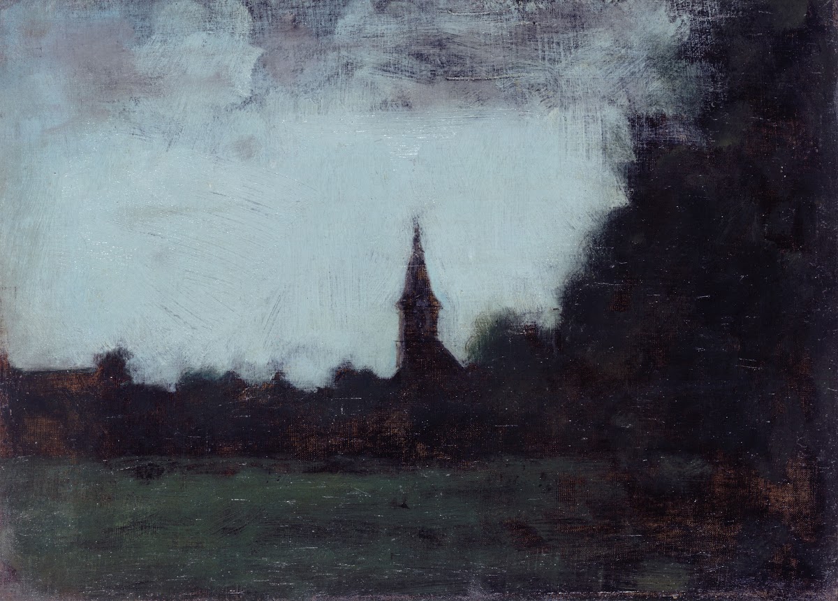Paysage dAlsace le clocher de Bernwiller 1890 1905