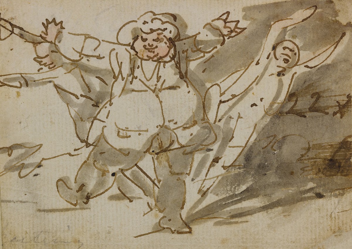 Three fleeing men