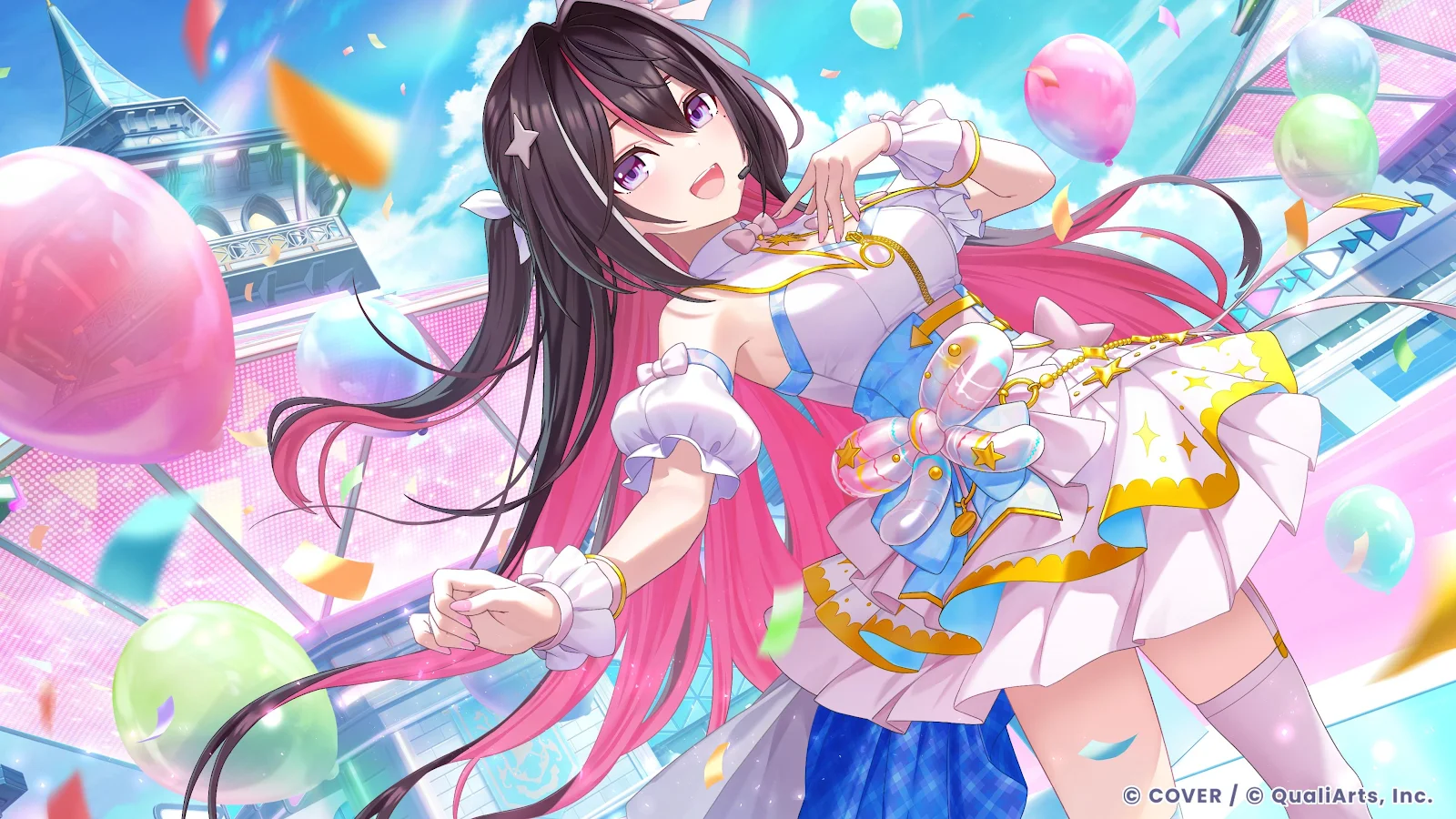 AZKi Hololive Idol Stage - Anime Digital Art 4K Wallpaper (3842x2162)