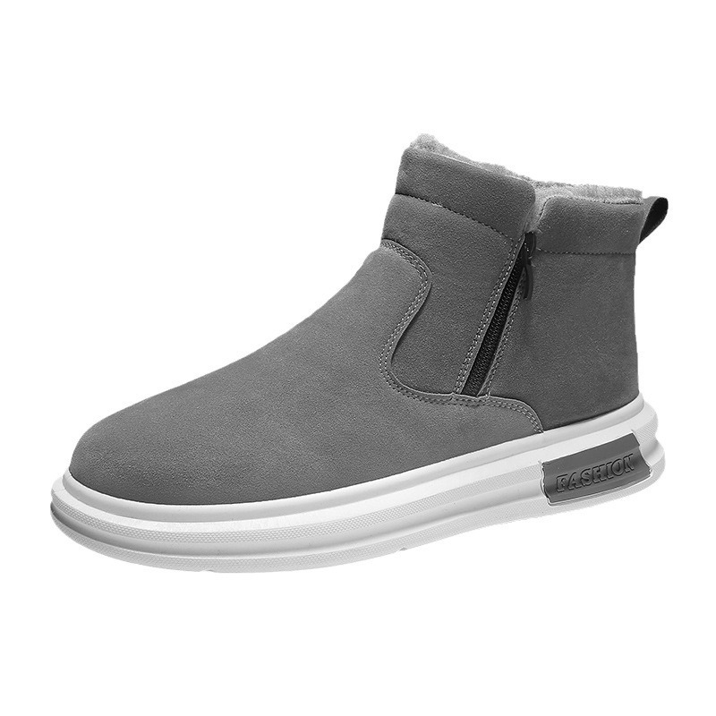 Insulated men's winter boots, flat heel, EVA sole