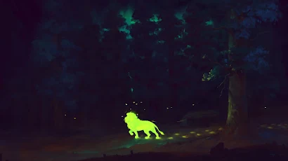 Bisbiswas, Digital Art, Lion, Forest, Glowing Full HD Wallpaper Background