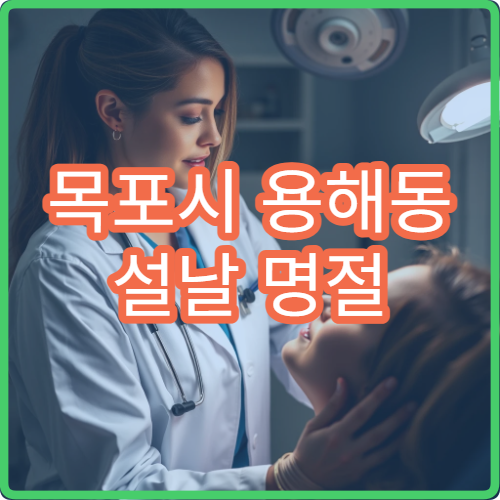 목포시 용해동 설날 명절 연휴 가정의학과 감기 전반 진료 병원