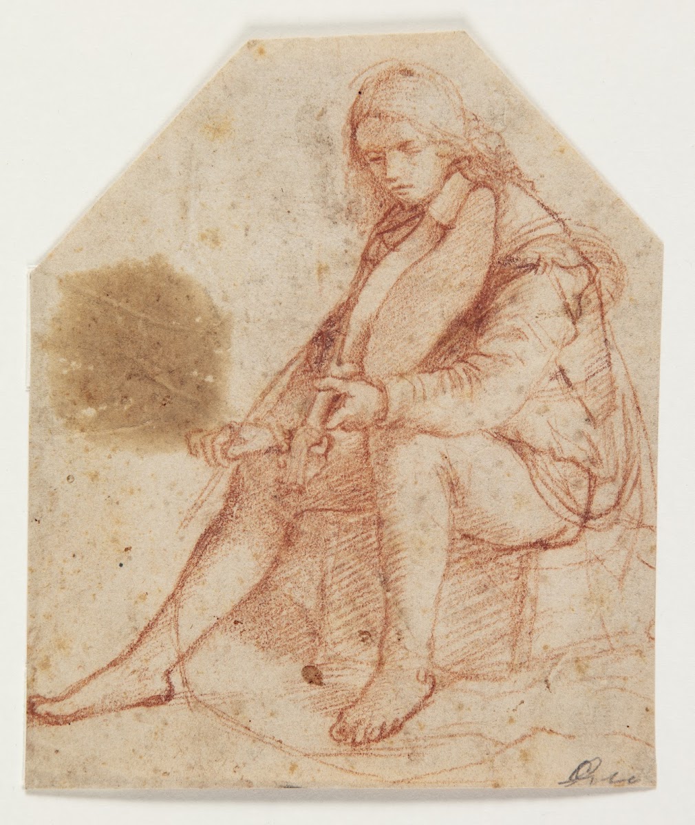 Seated youth with viola