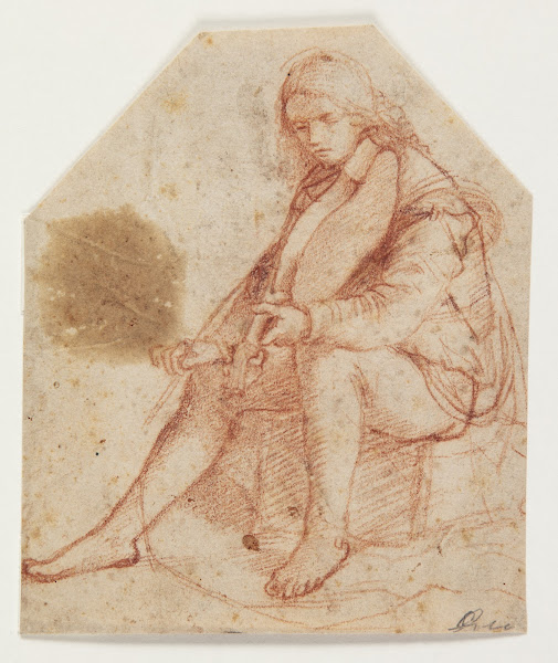 Seated youth with viola