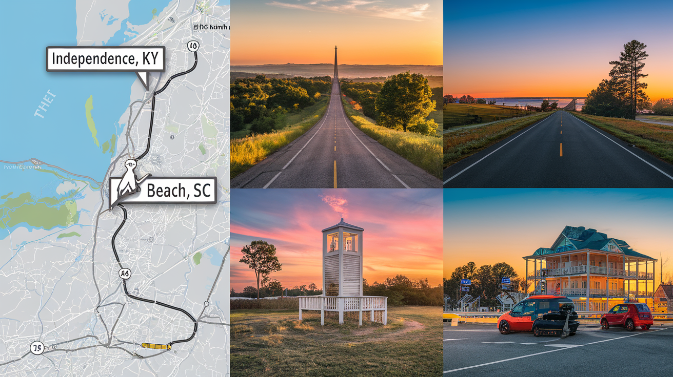 Driving Time from Independence, KY to Myrtle Beach, SC