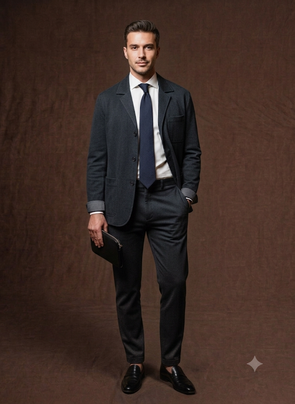 Traje de Vestir Masculino Azul Oscuro