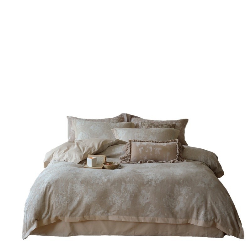 Long-staple cotton bedding, 100-count, floral pattern