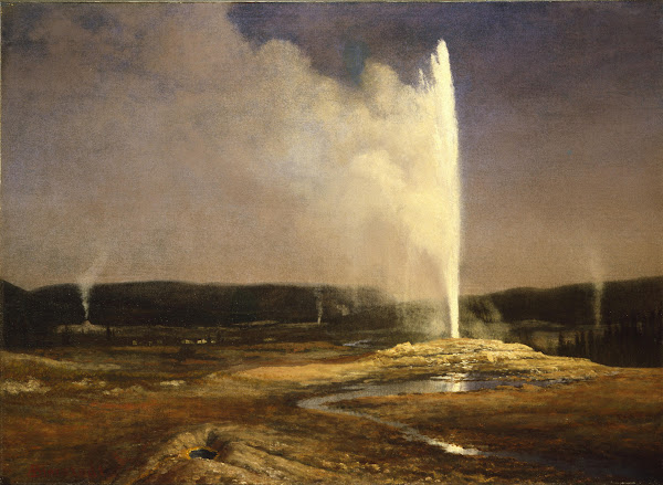 Geysers in Yellowstone circa 1881