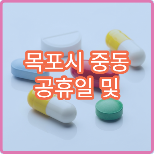 목포시 중동 공휴일 및 대체공휴일 당번 약국 찾기