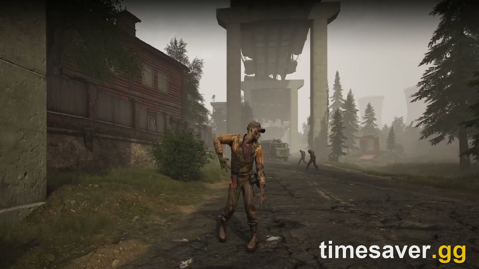 A Season 7: Utopia infected enemy on a foggy raid road — your Masteries stay active in the new zombie modes too