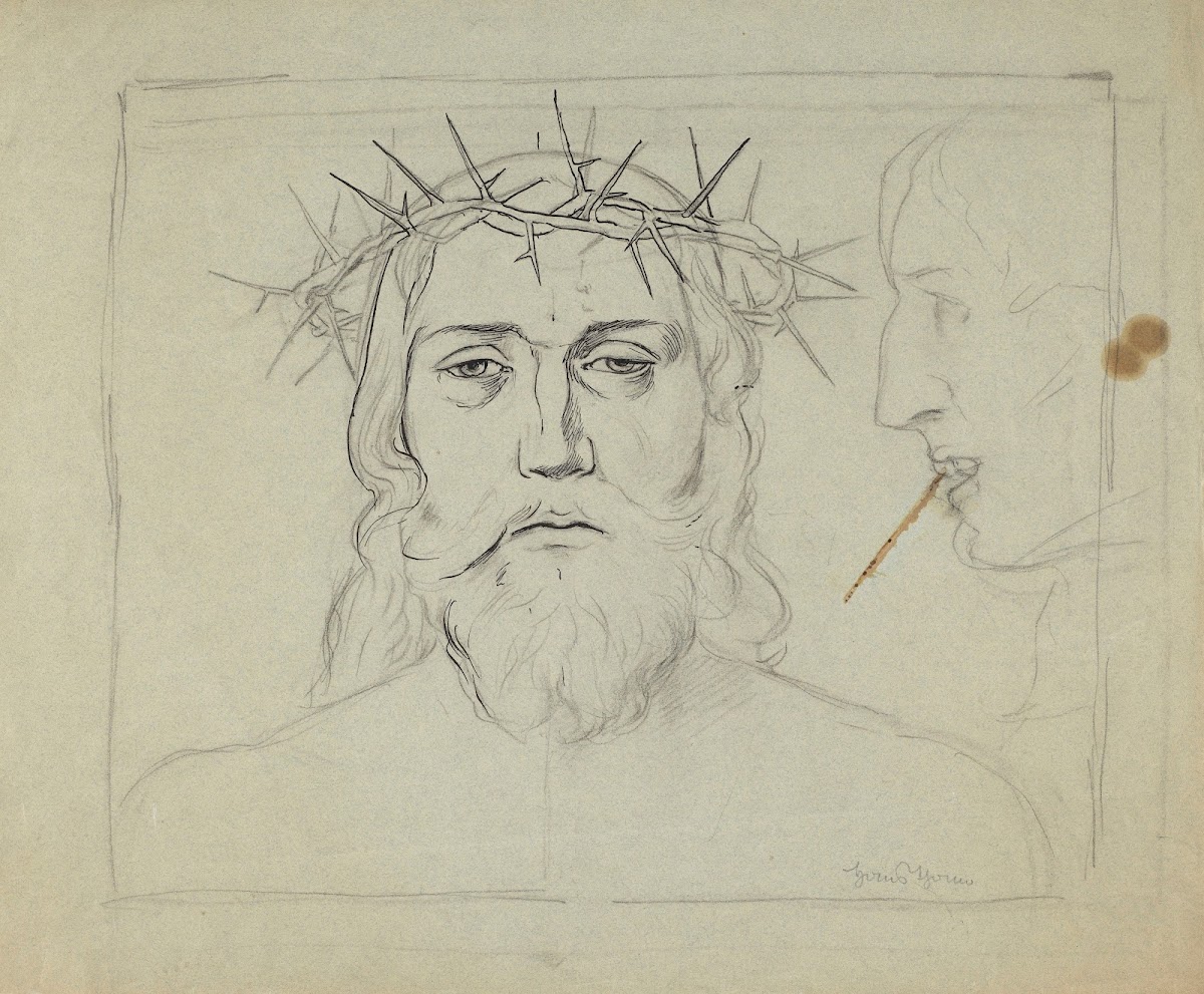 Head of Christ Crowned with Thorns and Tormentors Head 1870   1890
