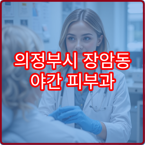 의정부시 장암동 야간 피부과 알레르기 가려움 진료 병원 정보