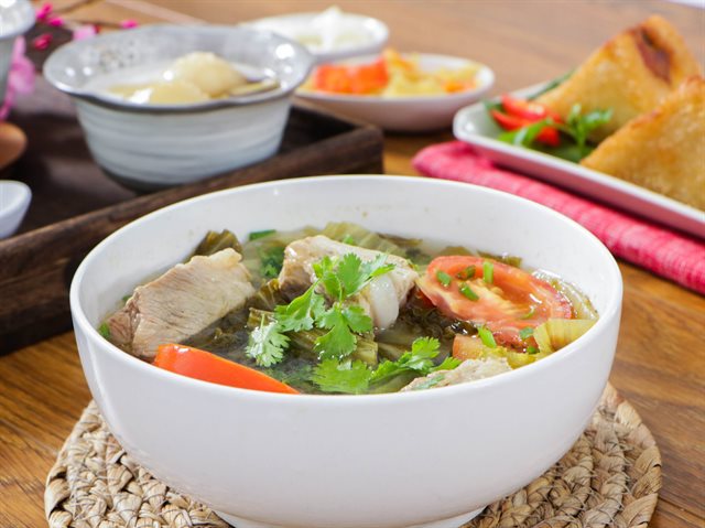Canh Sườn Non Cải Chua Tết
