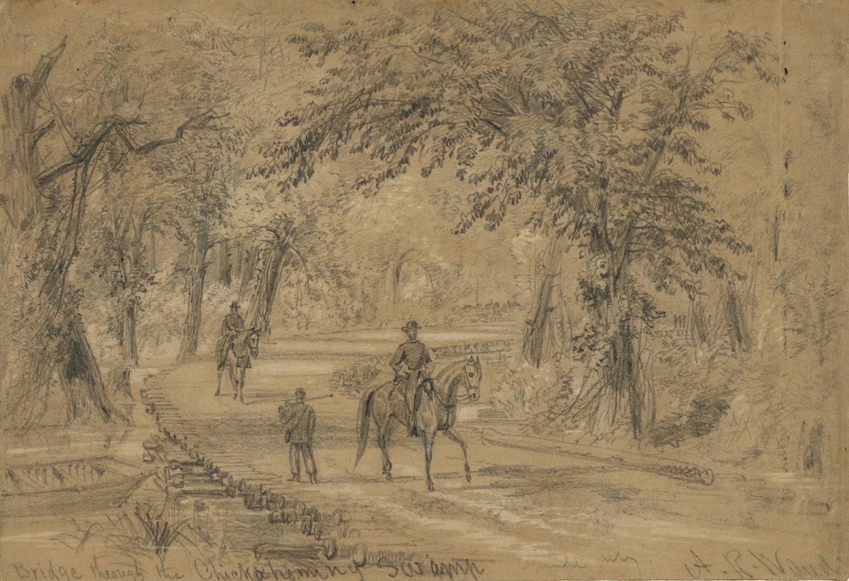 Bridge through the Chickahominy Swamp 1860 1865