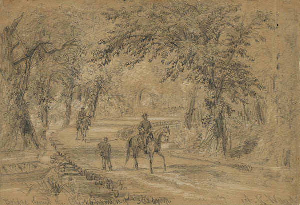 Bridge through the Chickahominy Swamp 1860 1865