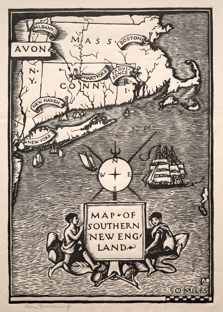 Map of Southern New England c 19001926