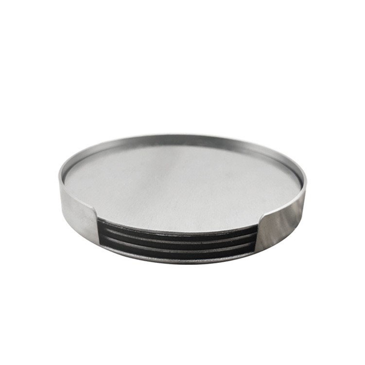 Stainless Steel Coaster Set, 5-piece, round