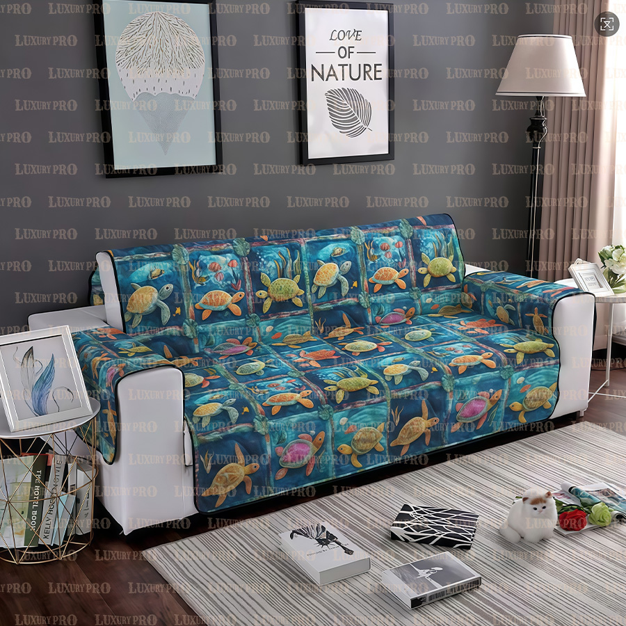 Free-Stitch Quilted Sofa Cover