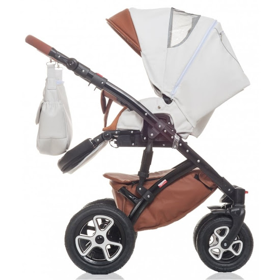 Коляска 2 в 1 Broco Eco 03 коричневый