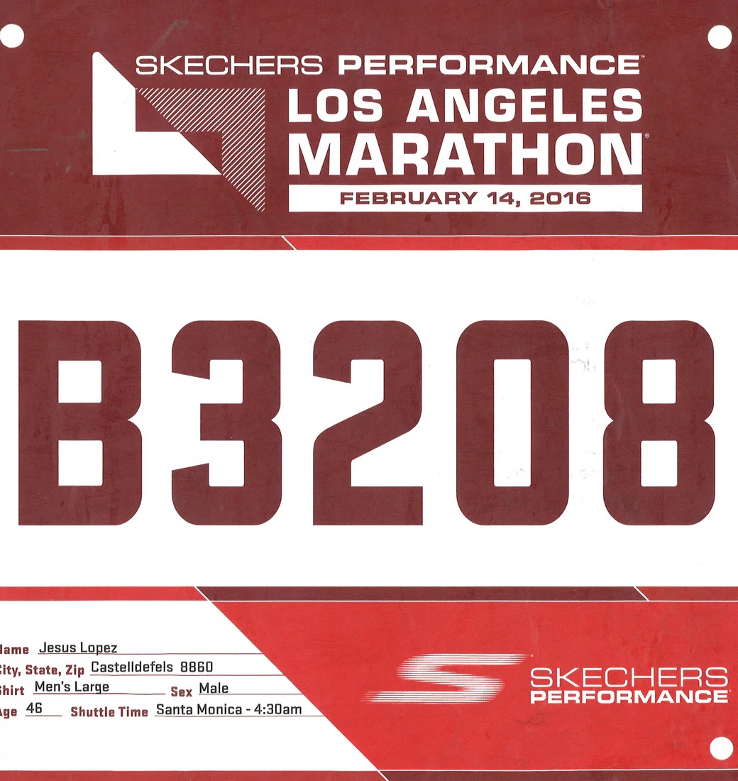 Dorsal de LA Marathon