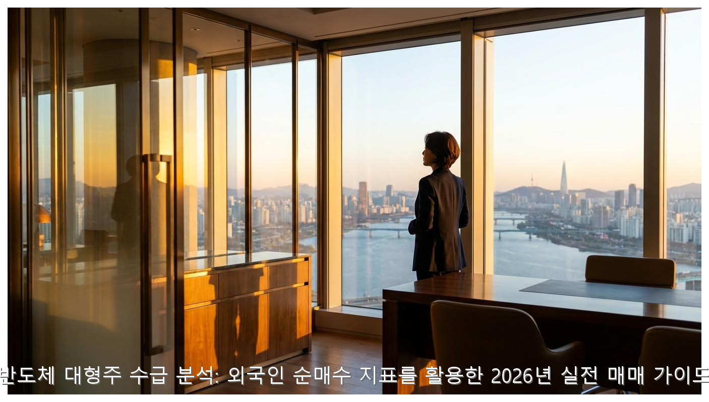 반도체 대형주 수급 분석: 외국인 순매수 지표를 활용한 2026년 실전 매매 가이드 핵심 안내 및 분석 인포그래픽 (5)