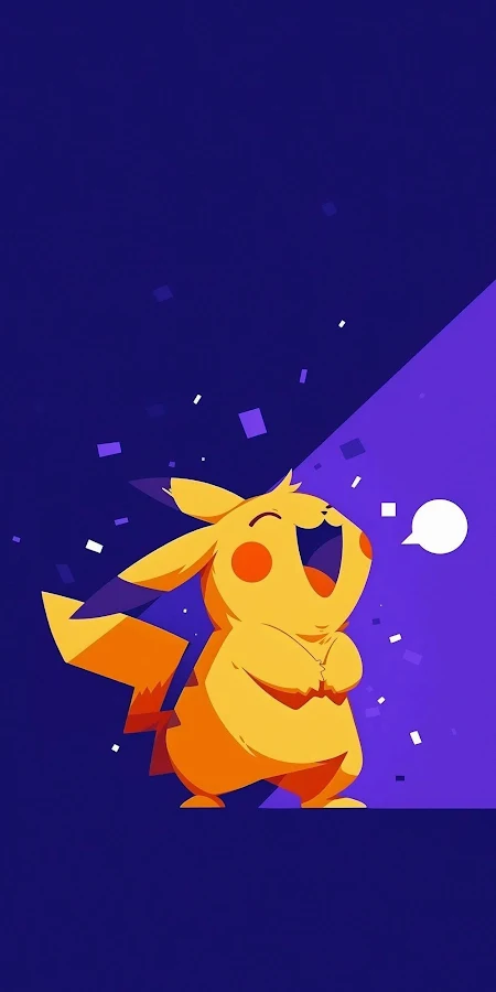 Happy Pikachu Pokemon Illustration iPhone Phone Wallpaper