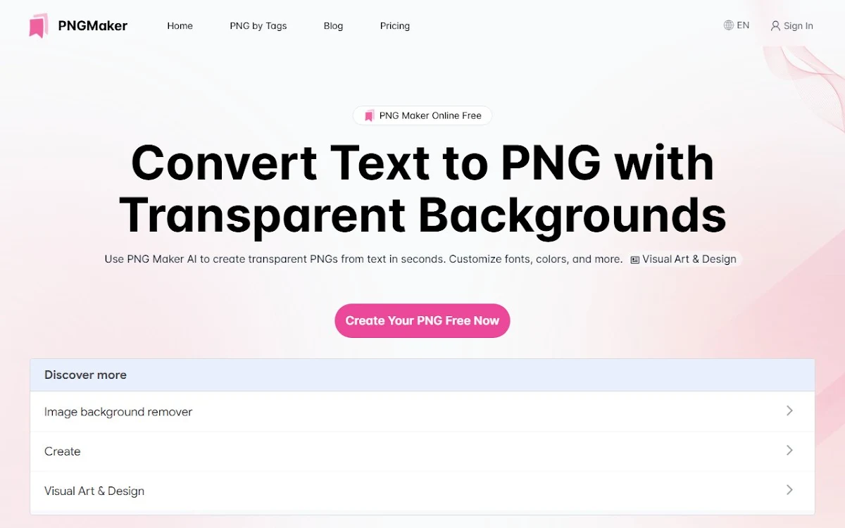 Captura de Convert Text to PNG with Transparent Backgrounds