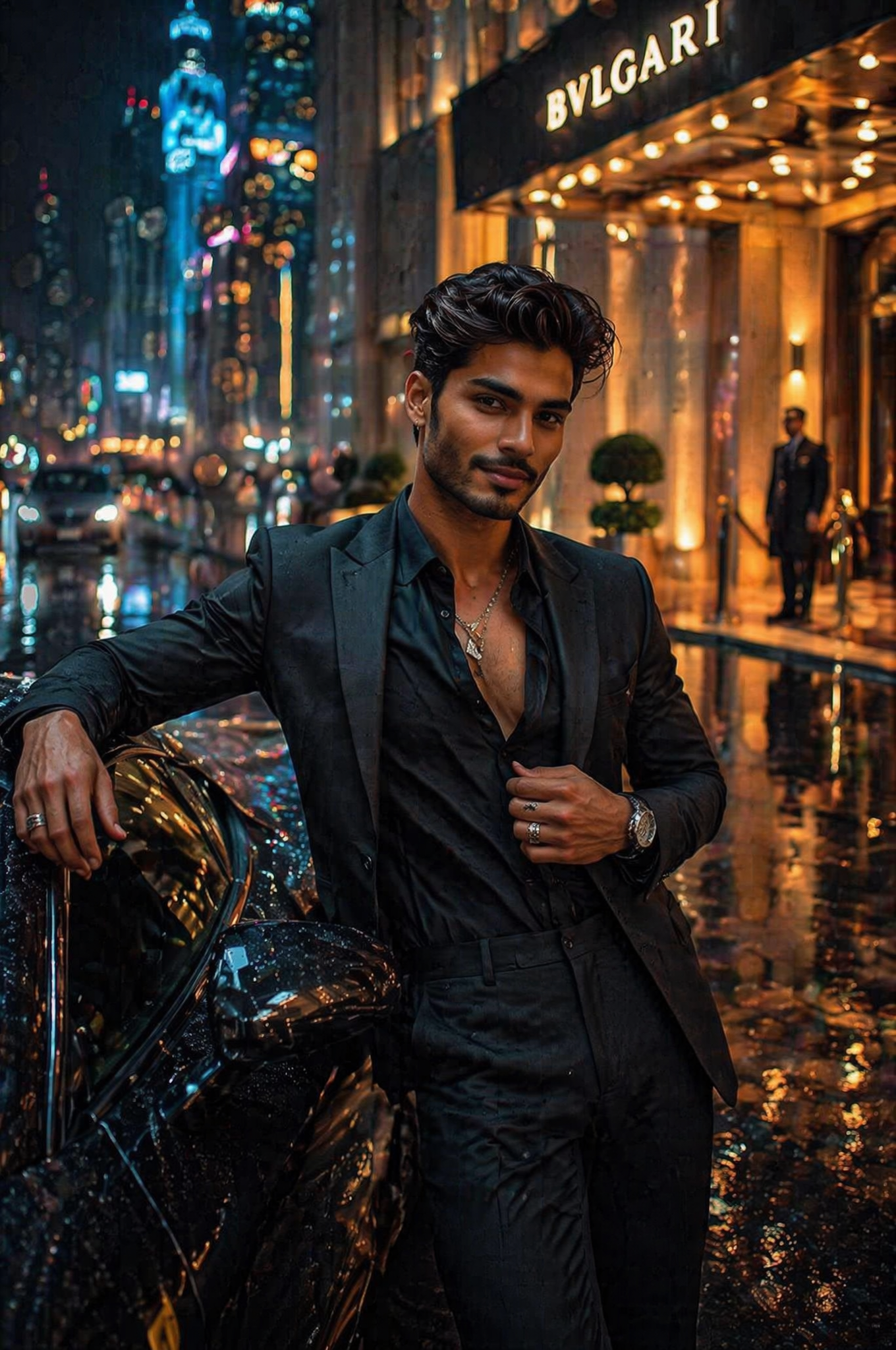 Un hombre del sur de Asia de aspecto llamativo.