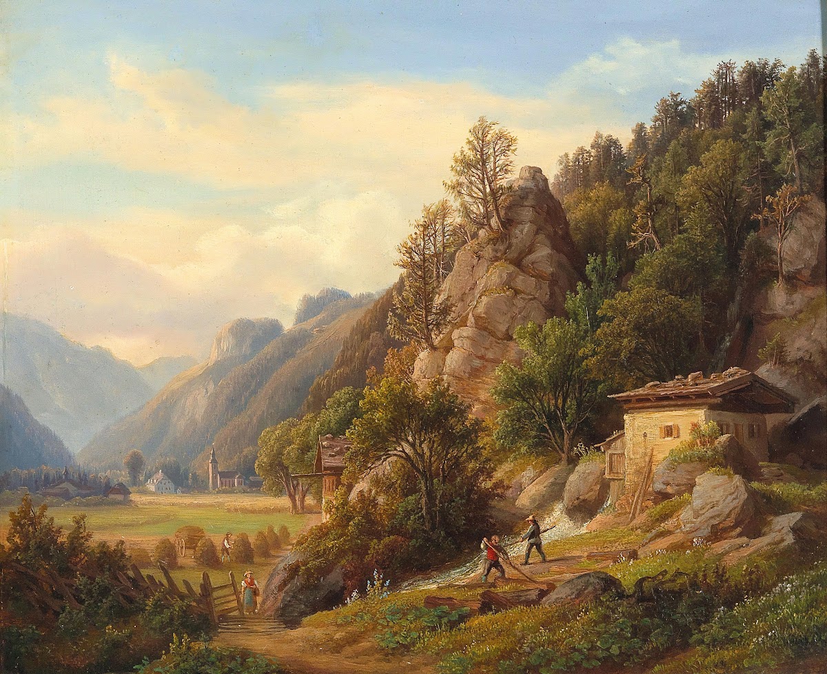 Partie Bey Frohnwies Am Wege Von Lofer Nach Salfelden Im Pinzgau