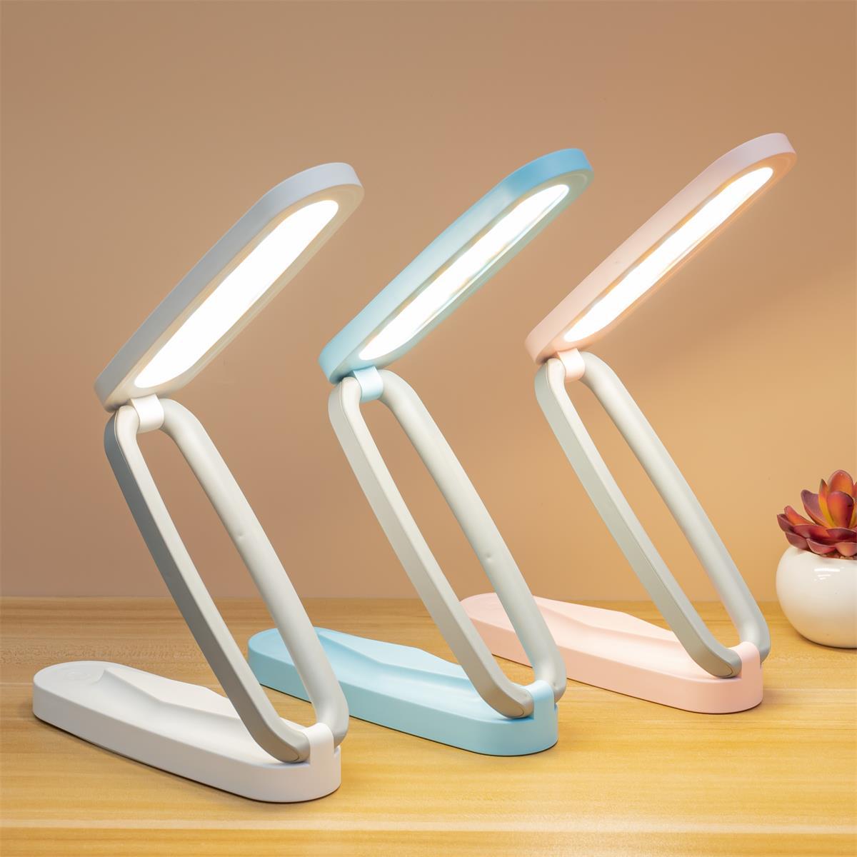 Foldable LED desk lamp with color selection