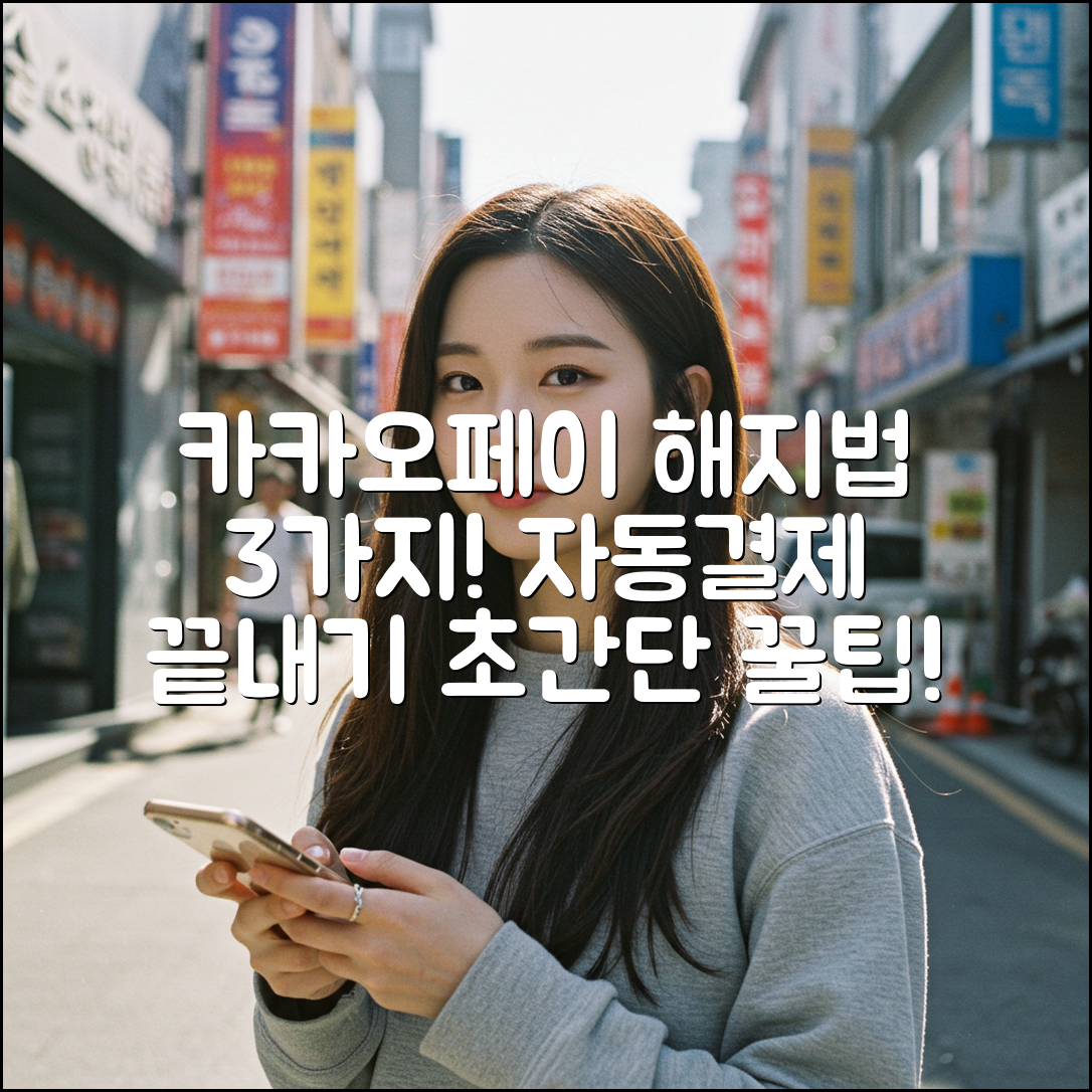 카카오페이 자동결제 3가지 해지법! 🚀