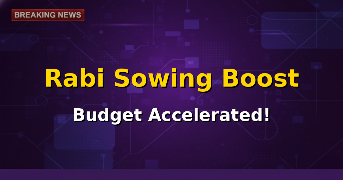 Union Agriculture Minister reviewing Rabi crop fields and budget documents during a high-level meeting.